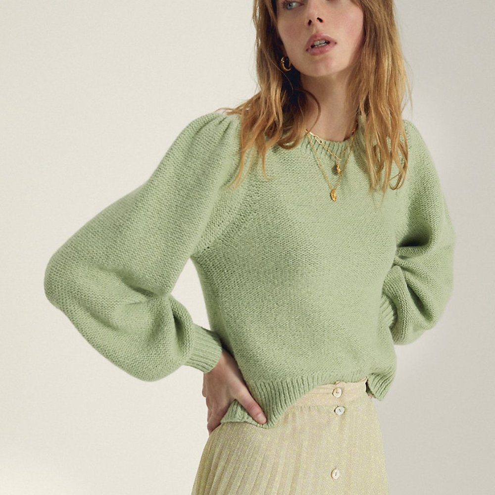 Aritzia Wilfred Atwood Sweater Pistachio